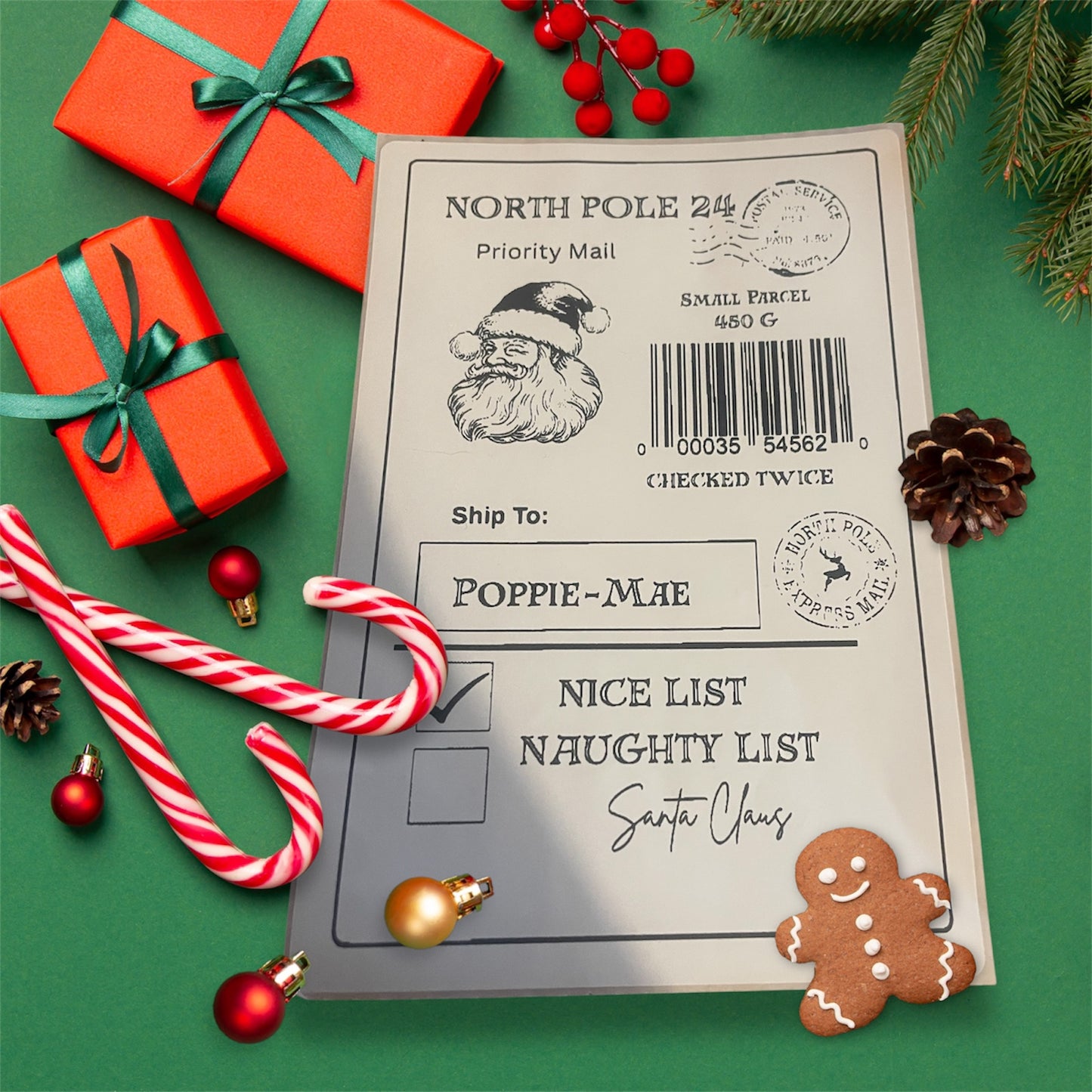 Christmas Santa labels