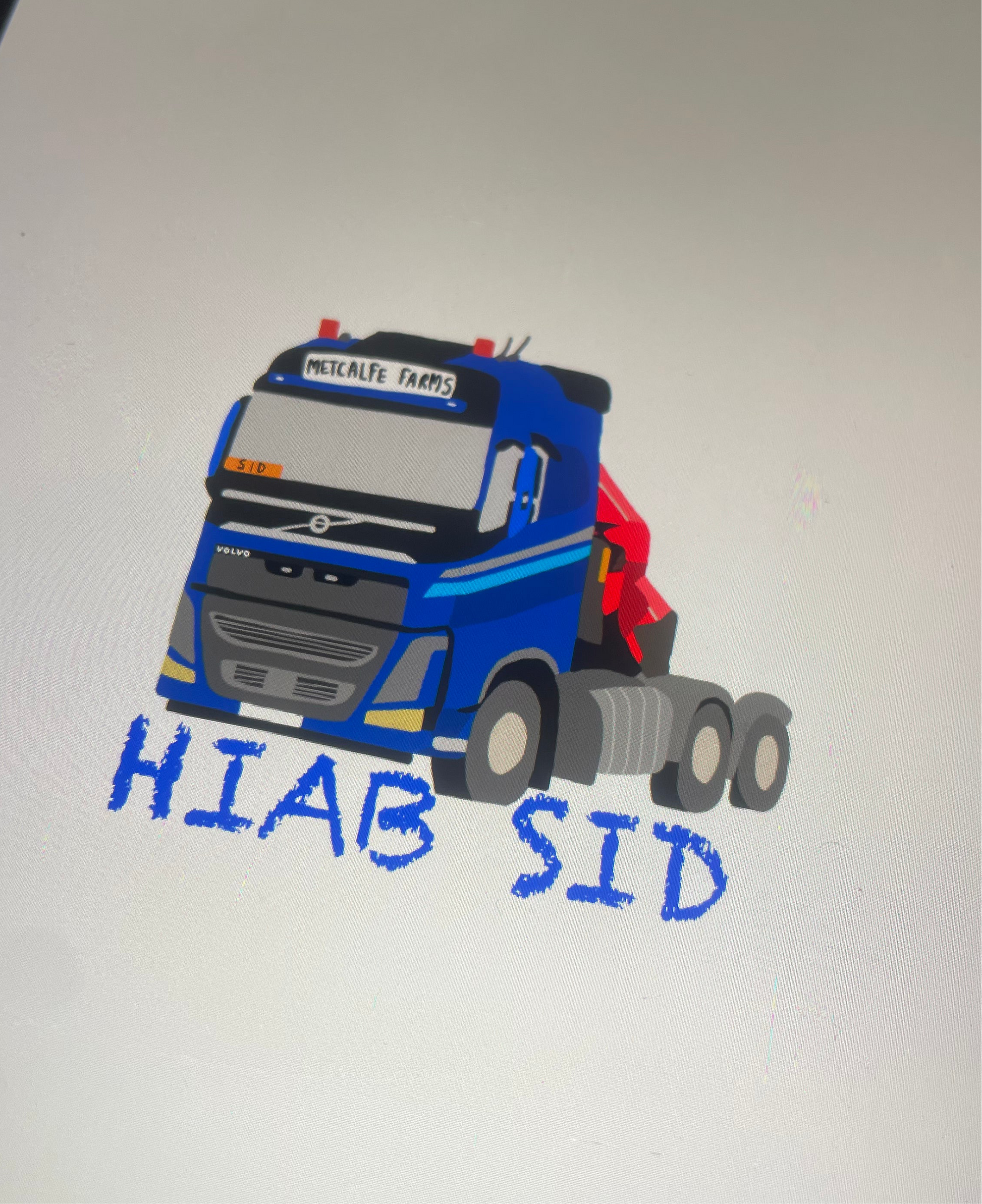 Lorry stickers plus a design