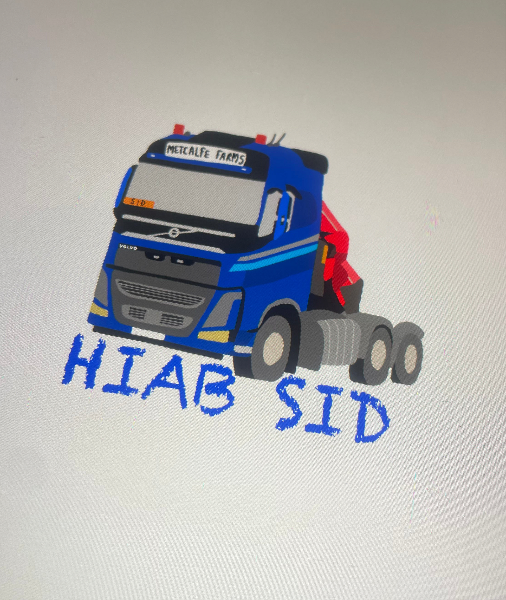 Lorry stickers plus a design