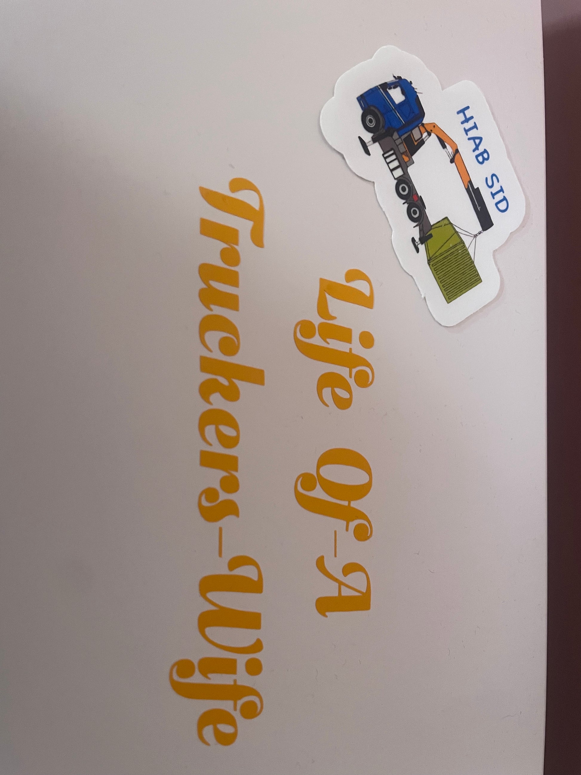 Lorry stickers plus a design