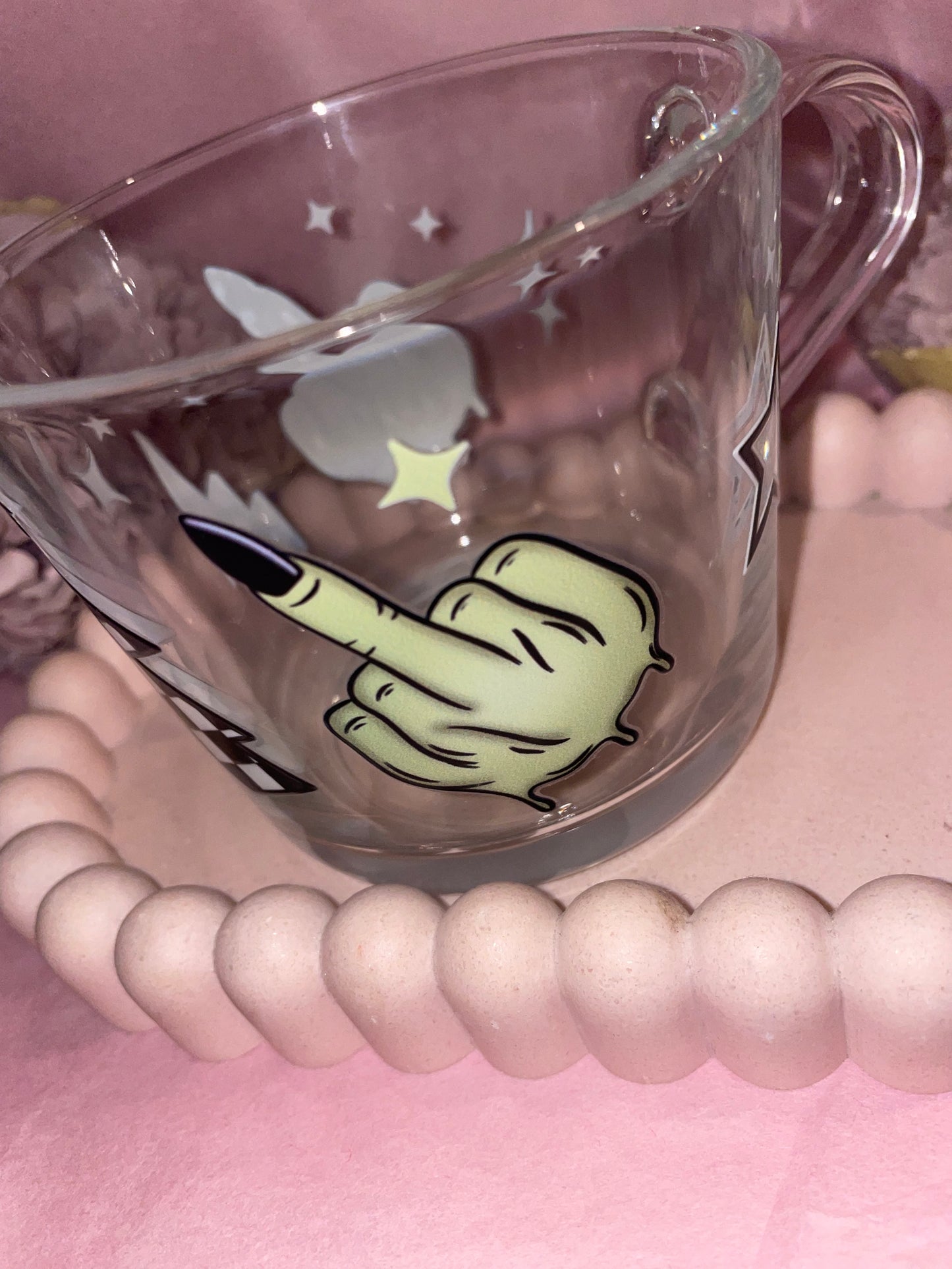 Spooky middle finger cup